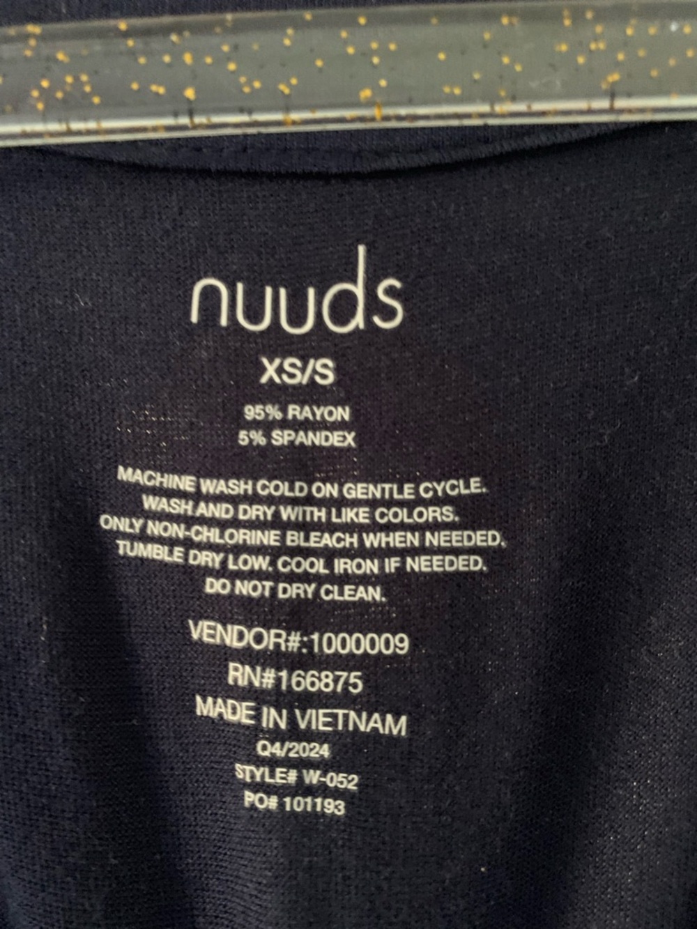Nuuds Navy Wrap Robe with Tie Waist size XS/S - Picture 4 of 4